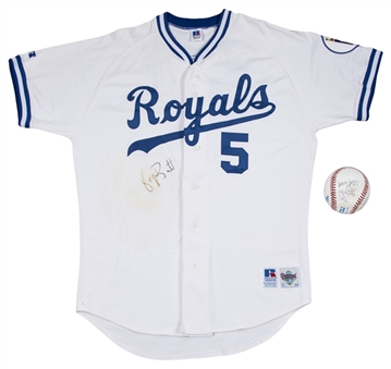 George Brett Signed Royals Jersey And Baseball (SGC)